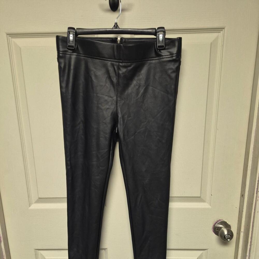 Loft black faux leather leggings